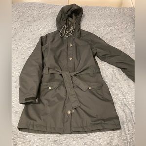 Helly Hansen Black belted mid length rain jacket